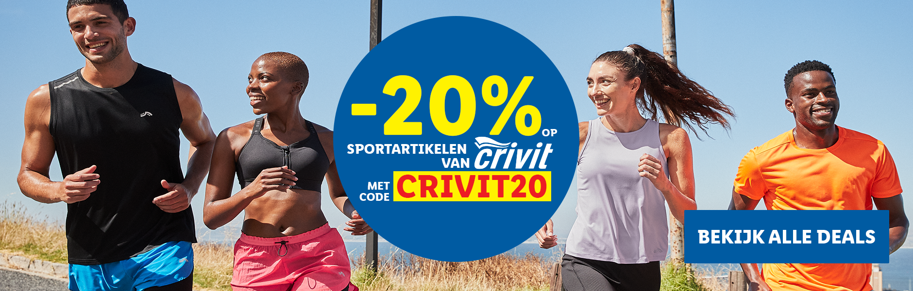 -20% op  sportartikelen van CRIVIT met code CRIVIT20